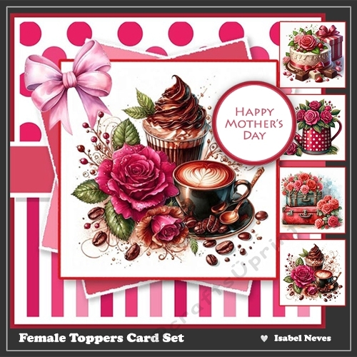 Female Card Toppers Set