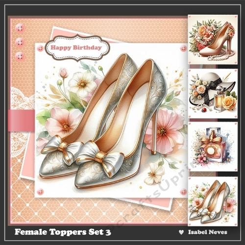 Female Card Toppers Set 3