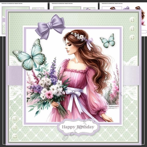 Lovely Lady With Bouquet