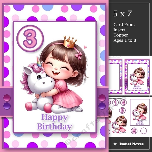 Unicorn Hug Birthday ~ Age 1 to 8