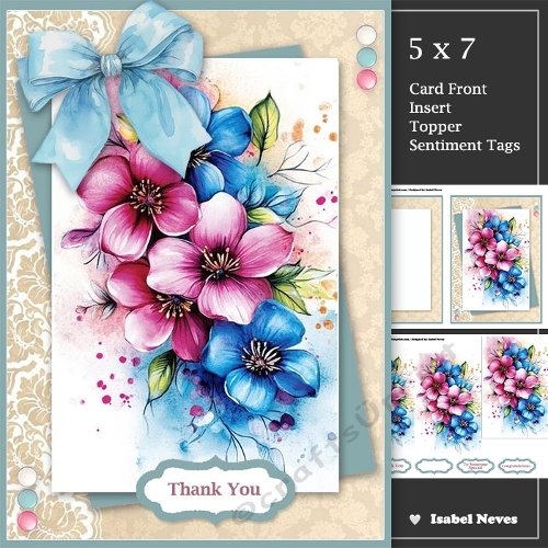 Pink And Blue Flowers For You 3