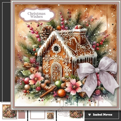 Festive Floral Gingerbread House