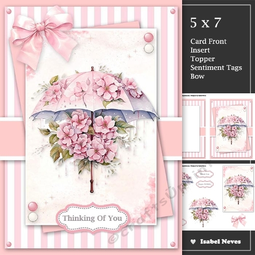 Pretty In Pink Floral Umbrella