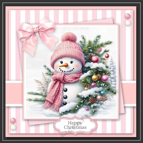 Frosty Pink Snowman