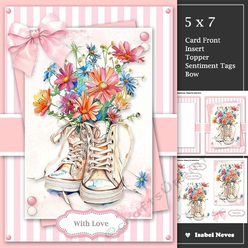 Pretty Pink Floral Sneakers