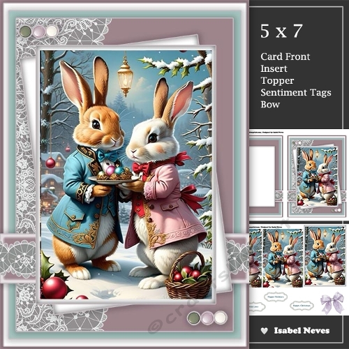 Pretty Rabbit Christmas Wishes