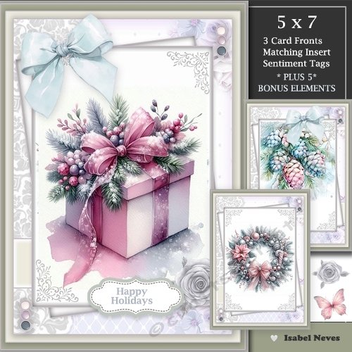 Set Of 3 ~ Christmas Greetings