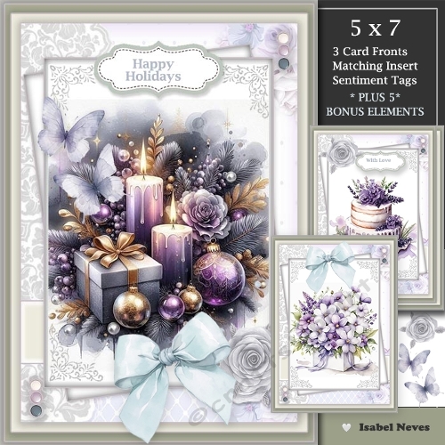 Set Of 3 ~ Winter And Christmas Greetings 3