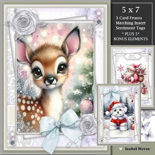 Set Of 3 ~ Winter And Christmas Greetings 4