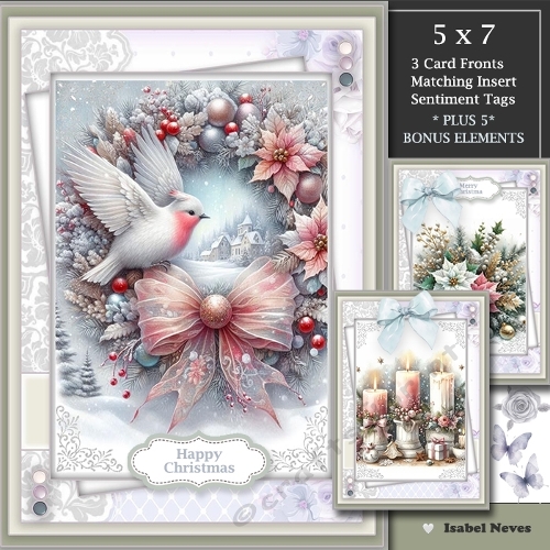 Set Of 3 ~ Christmas Greetings 3