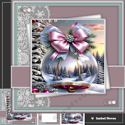 6x6_Winter Scene Beautiful Bauble 3