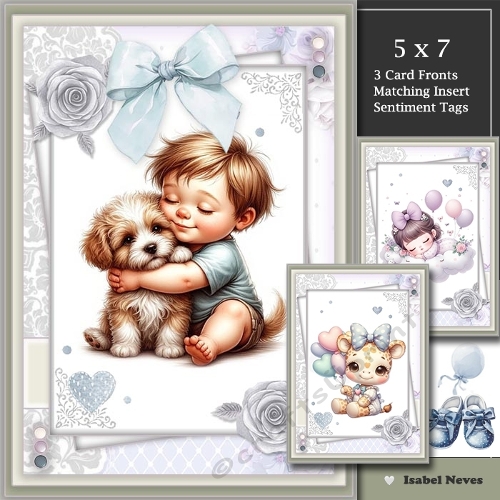  Set of 3 ~ Sweet Baby Boy And Girl Mini Kits