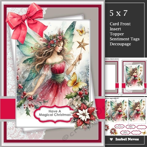 Lovely Magical Christmas Fairy ~ Red