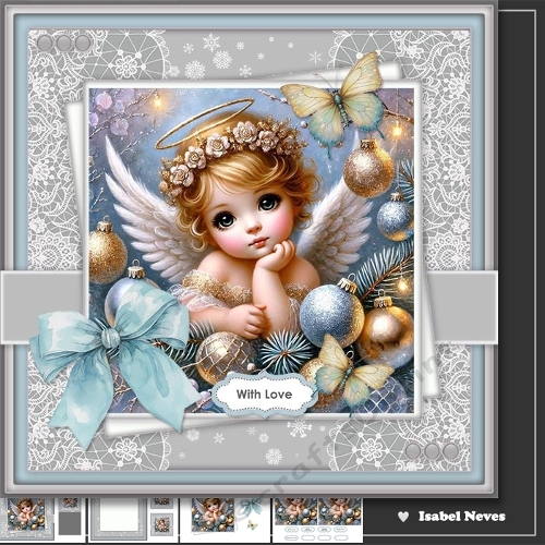 7x7 Sweetest Christmas Bauble Angel