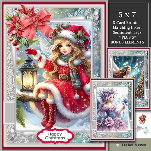  Set of 3 ~ Christmas Angel and Fairy Mini Kit