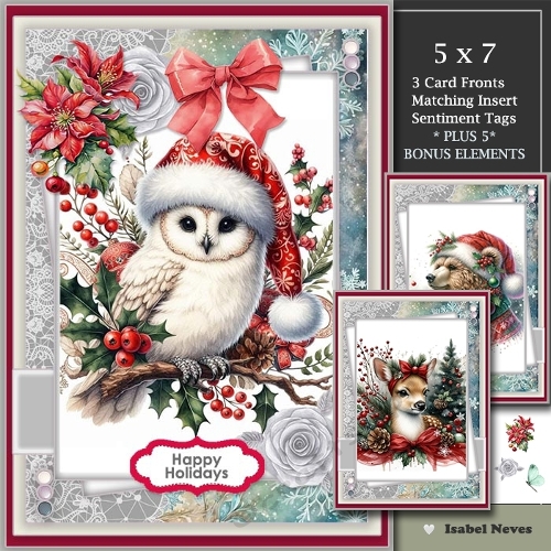  Set of 3 ~ Fabulous Festive Animals