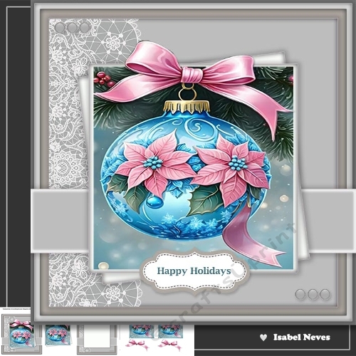6x6 Beautiful Blue Bauble