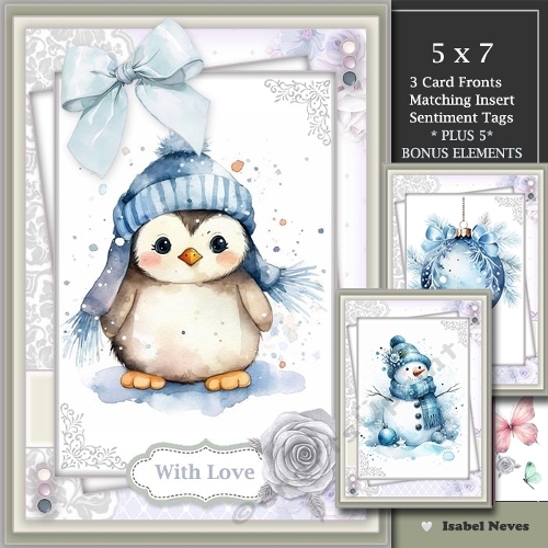 cup1384627_2073 - Buy1 Get 2 FREE ~ Blue Christmas Wishes Mini Kit