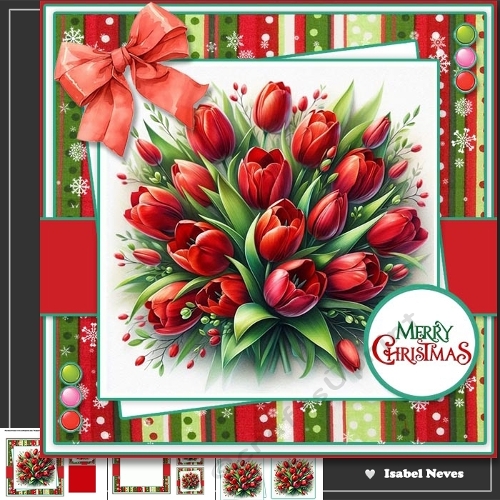 cup1384944_2073 - Christmas Tulip Bouquet