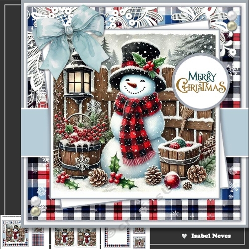 Frosty Christmas Wishes Snowman