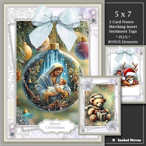  Set of 3 ~ Beautiful Christmas Greetings