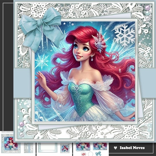 6x6 Princess Ariel Magical Christmas Wishes