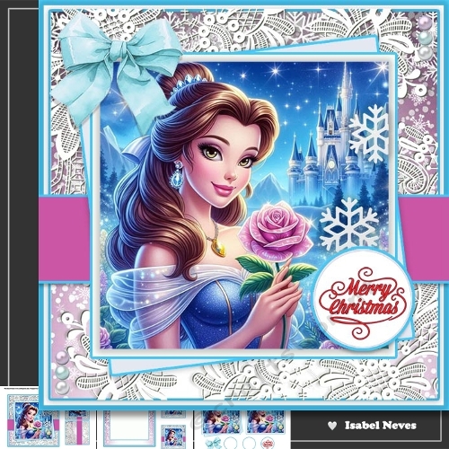 6x6 Princess Belle Magical Christmas Wishes