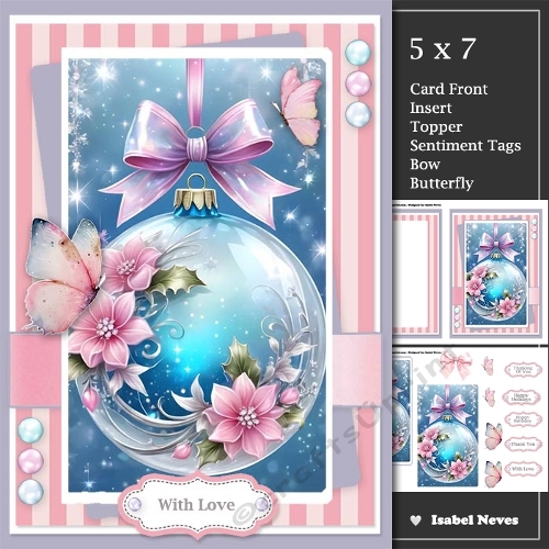 Butterfly Floral Winter Bauble