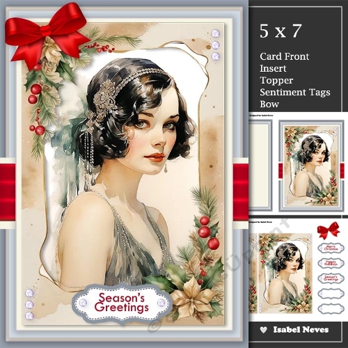 Flapper Girl Christmas Greetings