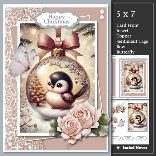 Pretty Bird Butterfly Bauble