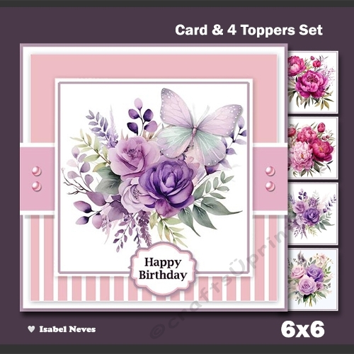 Set of 4 ~ Summer Blooms 2