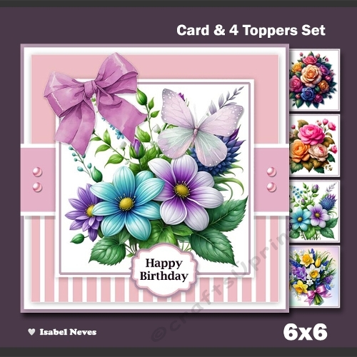 Set of 4 ~ Beautiful Blooms