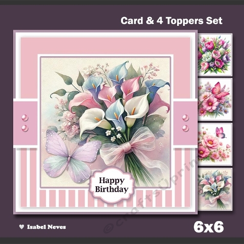 Set of 4 ~ Beautiful Blooms 2