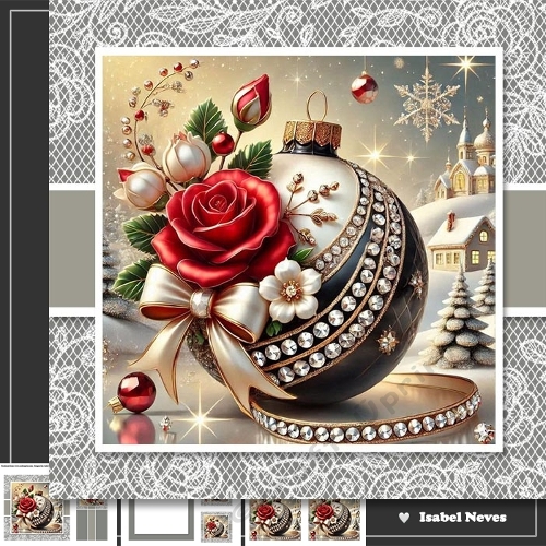 Beautiful Christmas Rose Bauble