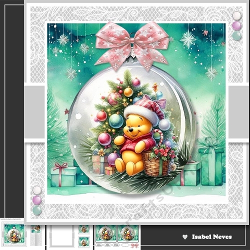 Beautiful Winnie The Pooh Christmas Bauble