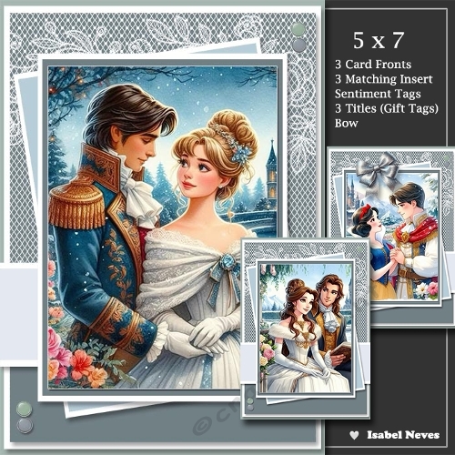 Set Of 3 ~ Lovely Magical Fairy Tale Greetings 2