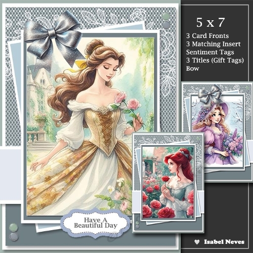 Set Of 3 ~ Lovely Magical Fairy Tale Greetings 3