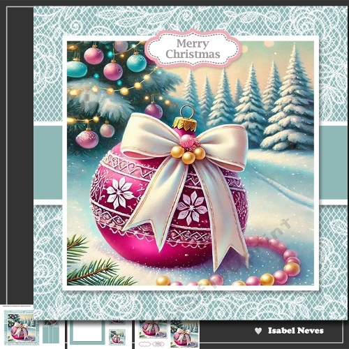 Beautiful Pink Christmas Bauble