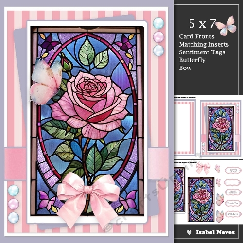 Lovely Rose Stained Glass Window