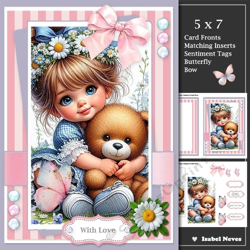 Cute Daisy Teddy Bear Girl