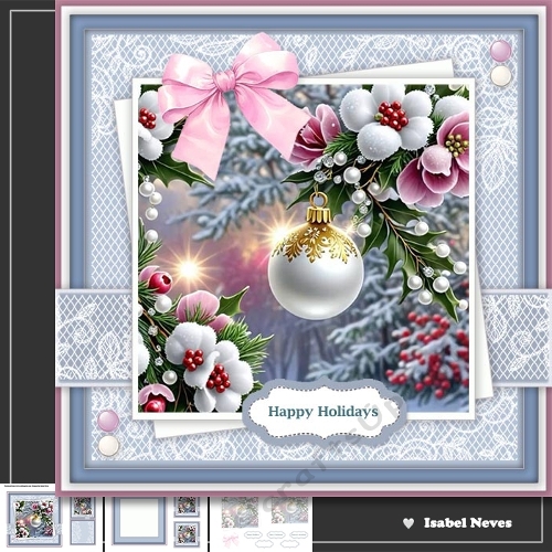 Winter White Floral Bauble