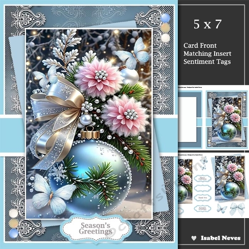 cup1388501_2073 - Lace Winter Bauble And Butterflies