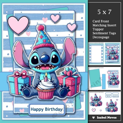 cup1419493_2073 - 5x7 ~ Stitch Birthday