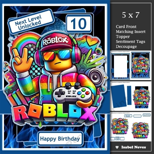 5x7 ~ Roblox Birthday Boy