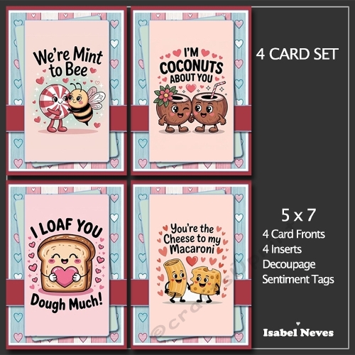 5x7 ~ 4 Fun Love Cards