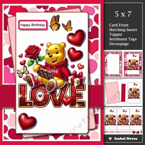 5x7 ~ Winnie Full Of Love For You