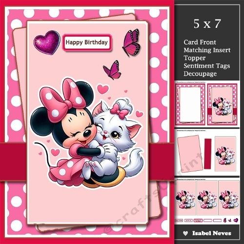 5x7 ~ Minnie Big Birthday Hug