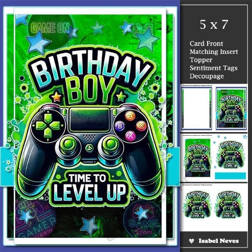 5x7 ~ Time To Level Up Birthday Boy