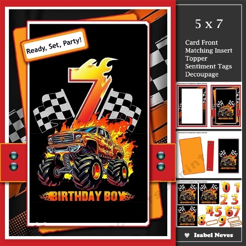 5x7 ~ Ready Set Party Birthday Boy All Ages