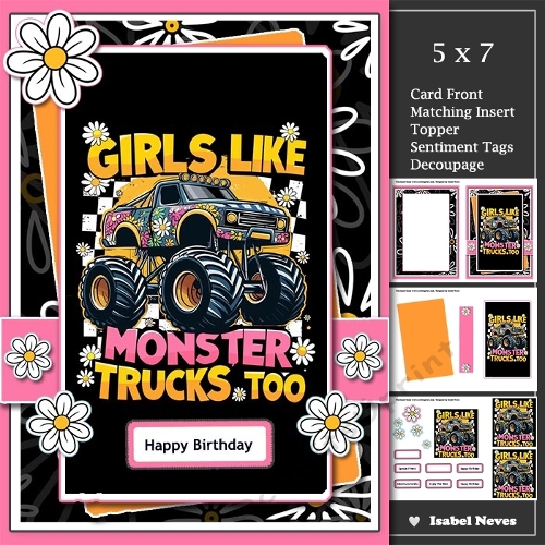 5x7 ~ Monster Truck Girls